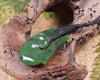 Hei Matau or Fish Hook carved from Hapopo Pounamu - NZ Greenstone