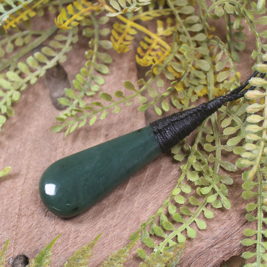 Roimata or Teardrop carved from Inanga Pounamu - NZ Greenstone