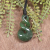 Twist or Pikorua carved from Hapopo Pounamu - NZ Greenstone