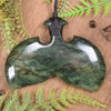 Whale Tail carved from Flower Jade Pounamu - NZ Greenstone