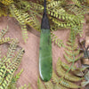 Roimata or Teardop carved from Hapopo Pounamu - NZ Greenstone