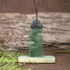 Toki with Koru sculpture carved from Hapopo Pounamu - NZ Greenstone