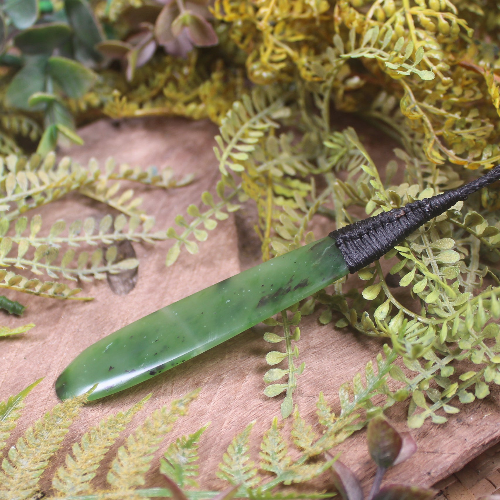Roimata or Teardop carved from Hapopo Pounamu - NZ Greenstone