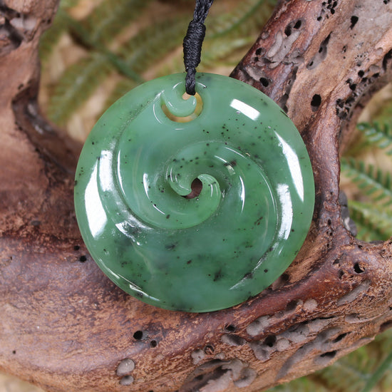 Koru carved from Hapopo Pounamu - NZ Greenstone