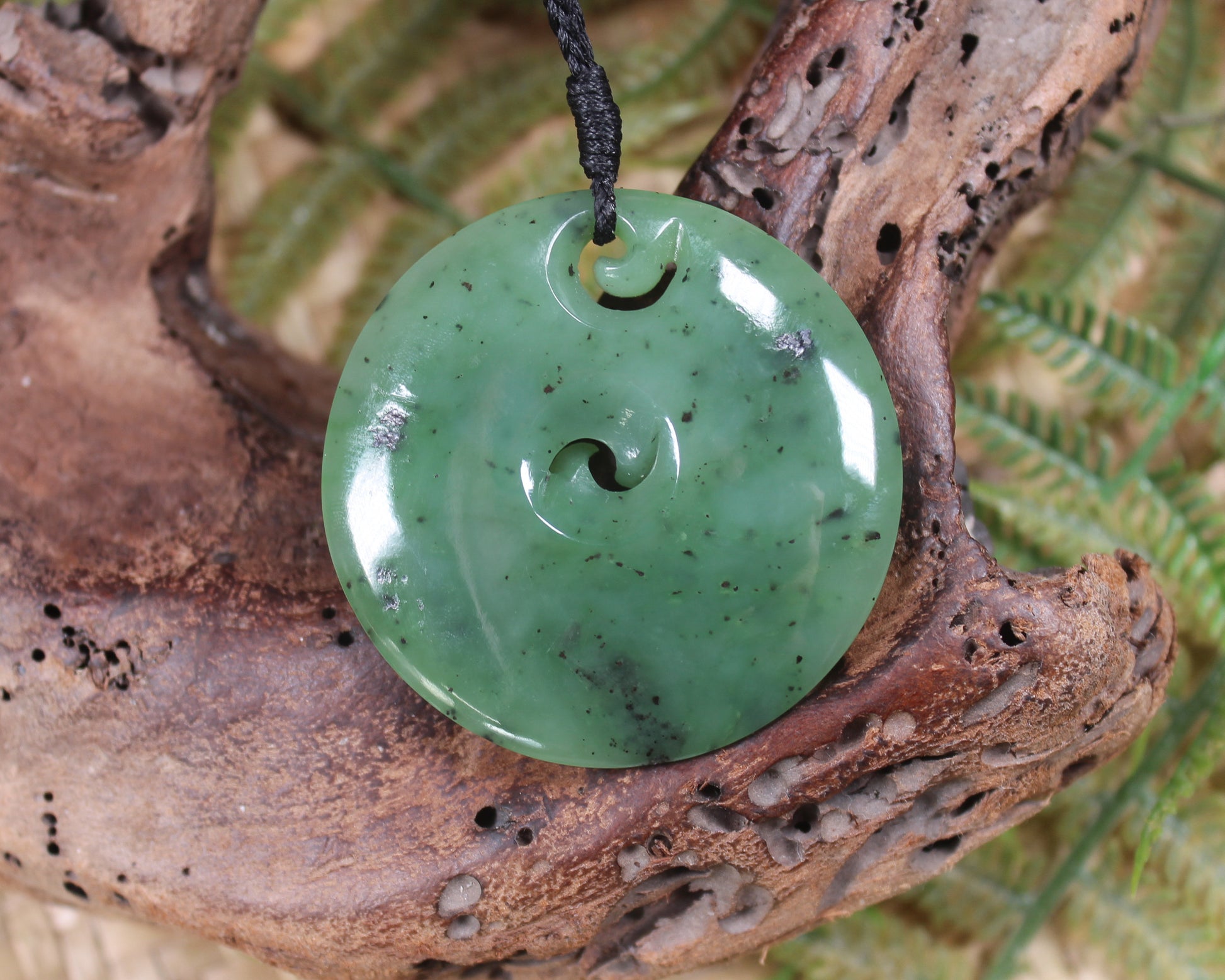 Koru carved from Hapopo Pounamu - NZ Greenstone