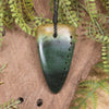 Flower Jade Pounamu Taniwha Tooth pendant
