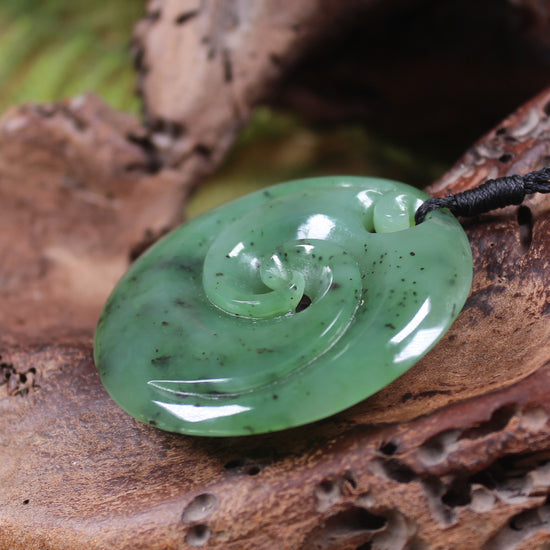 Koru carved from Hapopo Pounamu - NZ Greenstone