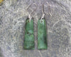 Toki Earrings carved from Hapopo Pounamu - NZ Greenstone