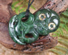 Hei Tiki carved from Kawakawa Pounamu - NZ Greenstone