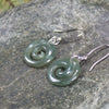 Inanga Pounamu Koru Earrings- NZ Greenstone
