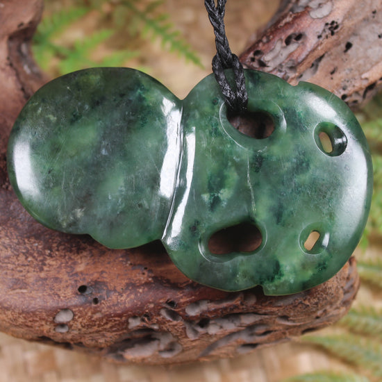 Hei Tiki carved from Kawakawa Pounamu - NZ Greenstone