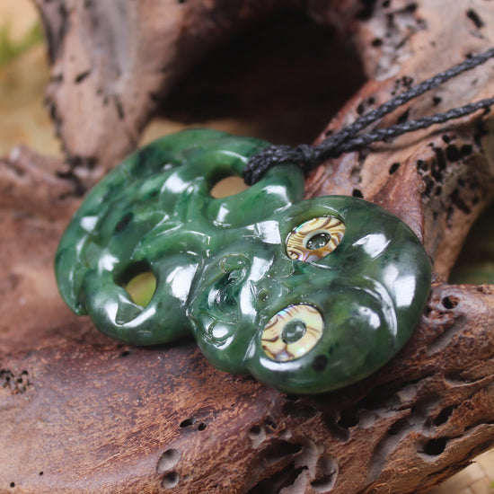 Hei Tiki carved from Kawakawa Pounamu - NZ Greenstone