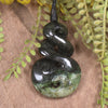 Rimu Pounamu Koru Twist Pendant - NZ Greenstone