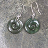 Inanga Pounamu Koru Earrings- NZ Greenstone
