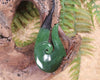 Hei Matau or Fish Hook carved from Hapopo Pounamu - NZ Greenstone