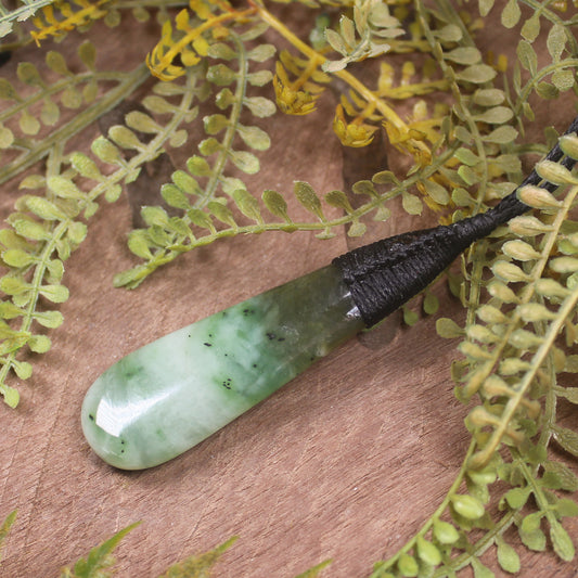 Roimata or Teardop carved from Hapopo Pounamu - NZ Greenstone