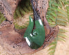 Hei Matau or Fish Hook carved from Hapopo Pounamu - NZ Greenstone