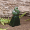 Twist Sculpture carved from Hapopo Pounamu - NZ Greenstone