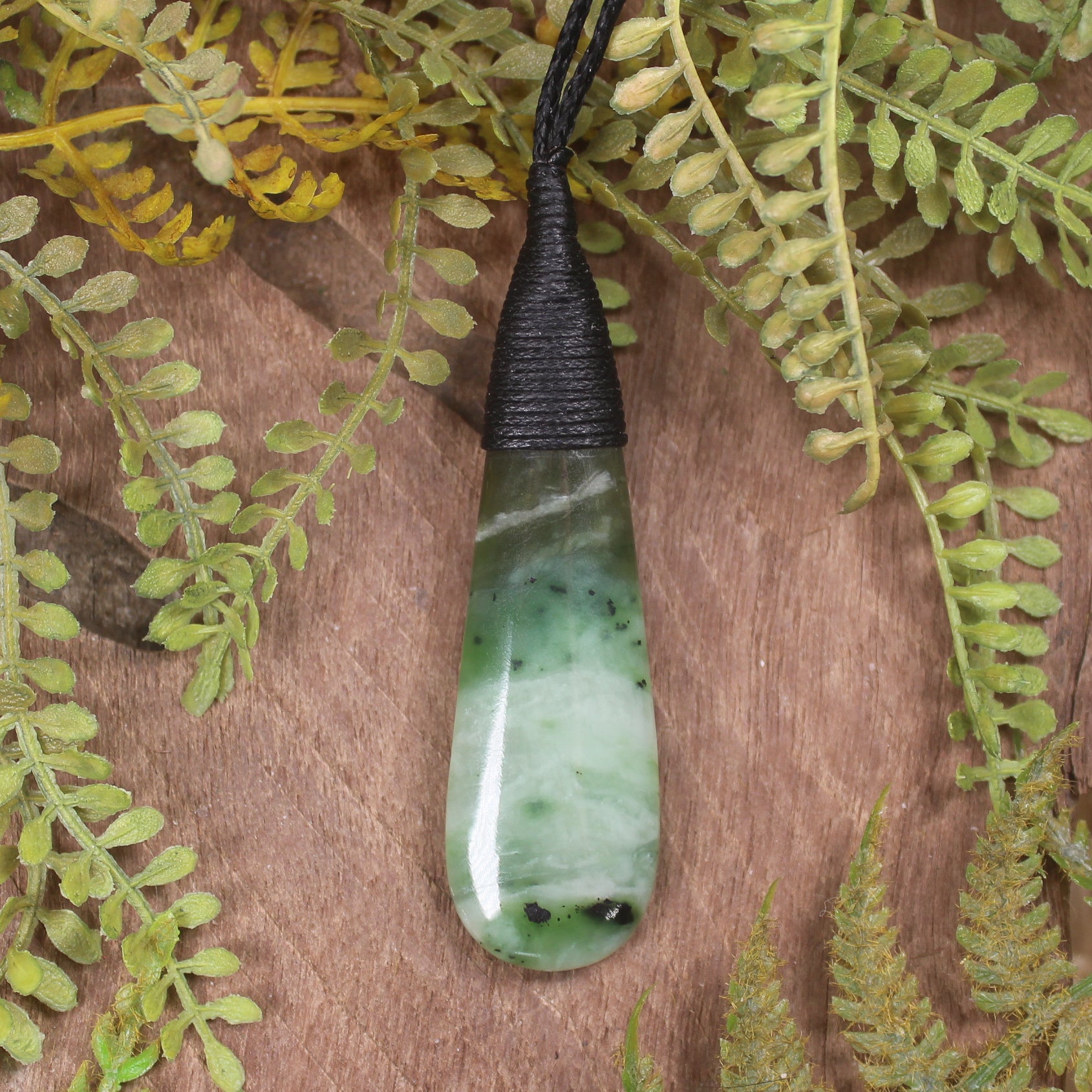 Roimata or Teardop carved from Hapopo Pounamu - NZ Greenstone
