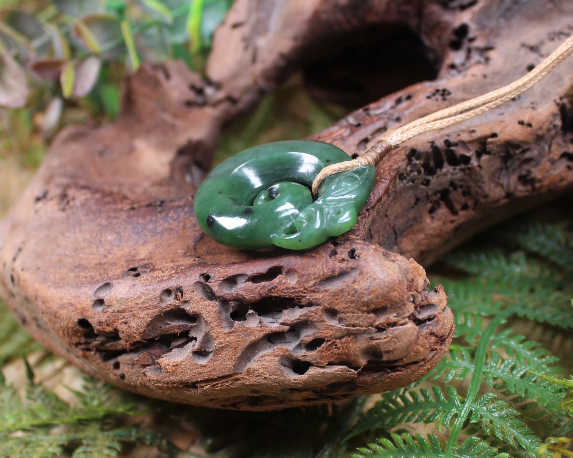 Koropepe carved from Hapopo Pounamu - NZ Greenstone