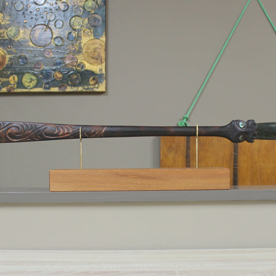 Taiaha with Pounamu Arero