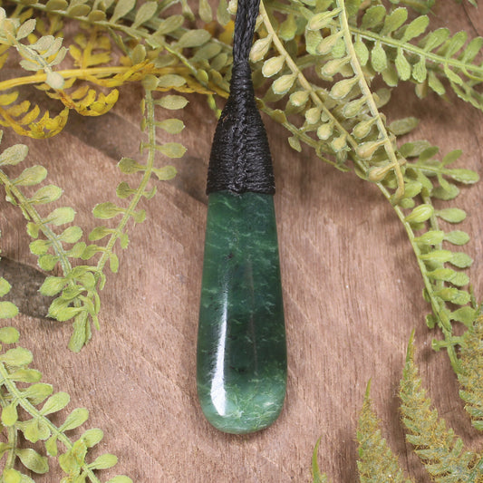Kawakawa Pounamu Roimata Pendant - NZ Greenstone