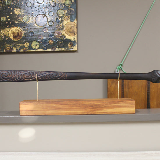 Taiaha with Pounamu Arero