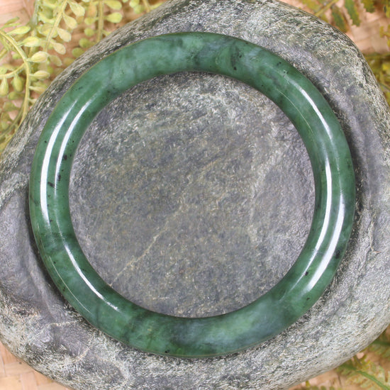 Bangle carved from Hapopo Pounamu - NZ Greenstone