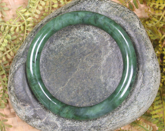 Bangle carved from Hapopo Pounamu - NZ Greenstone