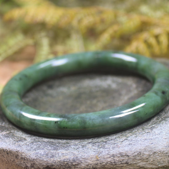 Bangle carved from Hapopo Pounamu - NZ Greenstone