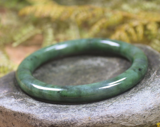 Bangle carved from Hapopo Pounamu - NZ Greenstone