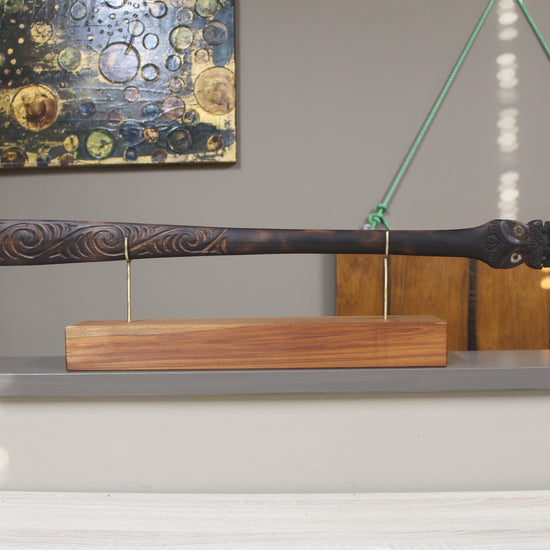 Taiaha with Pounamu Arero