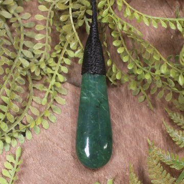 Kawakawa Pounamu Roimata Pendant - NZ Greenstone