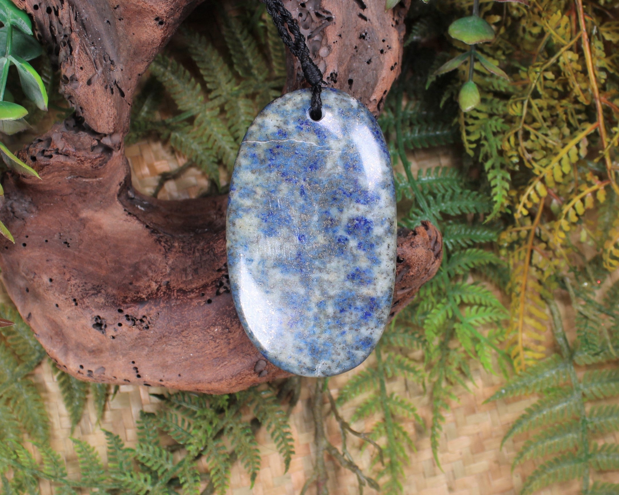 Lapis Lazuli carved Roimata pendant