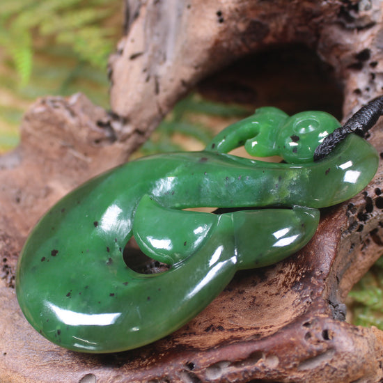 Manaia carved from Hapopo Pounamu - NZ Greenstone