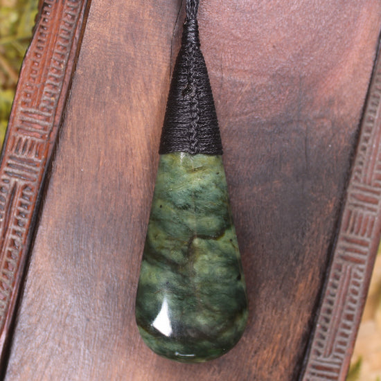 Flower Jade Pounamu Roimata Pendant - NZ Greenstone