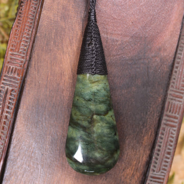 Flower Jade Pounamu Roimata Pendant - NZ Greenstone