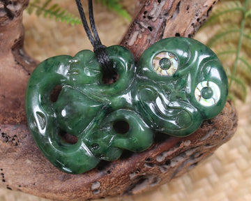 Hei Tiki carved from Kawakawa Pounamu - NZ Greenstone