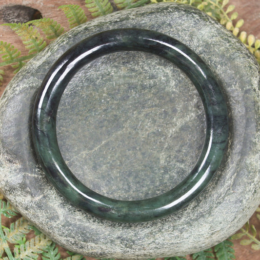 Bangle carved from Rimu Pounamu - NZ Greenstone