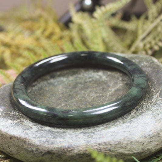 Bangle carved from Rimu Pounamu - NZ Greenstone