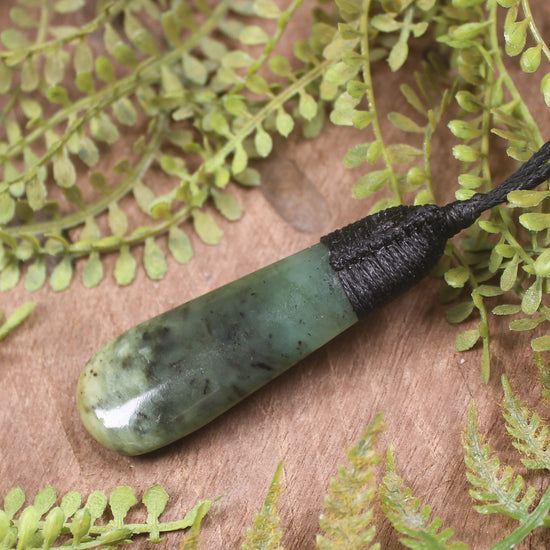 Roimata or Teardop carved from Hapopo Pounamu - NZ Greenstone