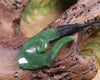 Hei Matau or Fish Hook carved from Hapopo Pounamu - NZ Greenstone