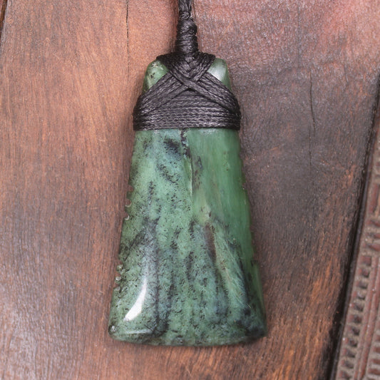 Toki or Adze Pendant carved from Tangiwai Pounamu - NZ Greenstone