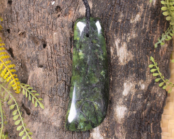 Taniwha Tooth or Niho carved from Douglas Creek Pounamu - NZ Greenstone