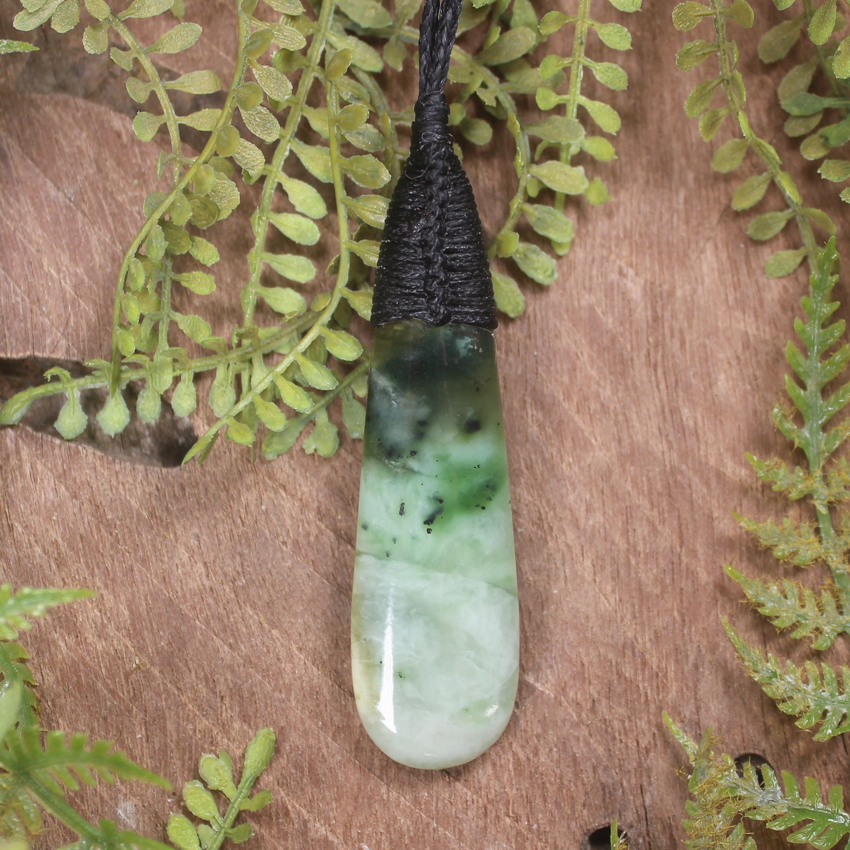 Roimata or Teardop carved from Hapopo Pounamu - NZ Greenstone