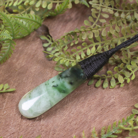 Roimata or Teardop carved from Hapopo Pounamu - NZ Greenstone