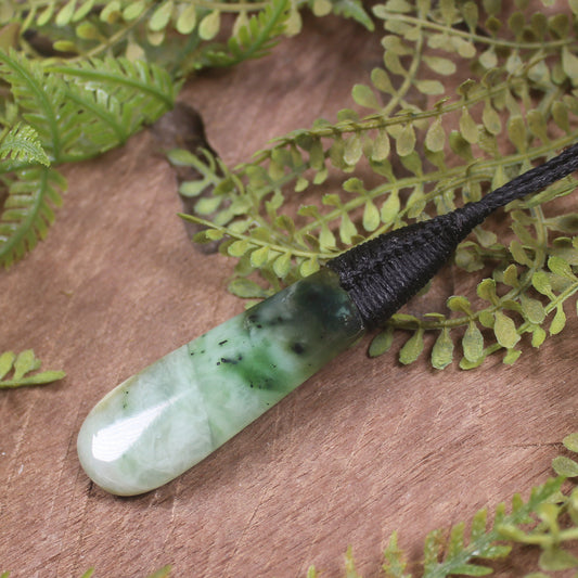 Roimata or Teardop carved from Hapopo Pounamu - NZ Greenstone