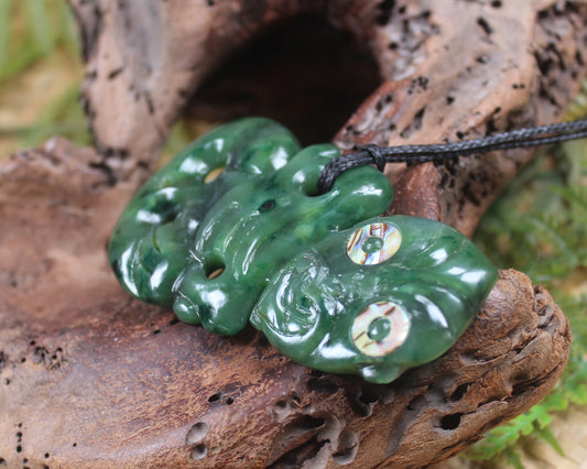 Hei Tiki carved from Kawakawa Pounamu - NZ Greenstone