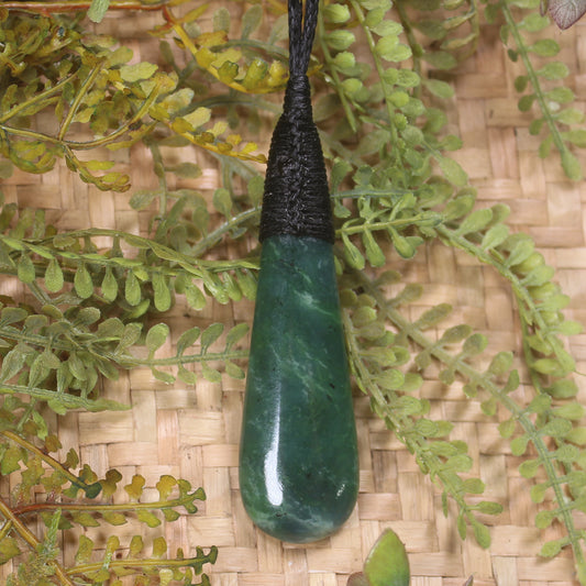 Kawakawa Pounamu Roimata Pendant - NZ Greenstone