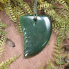 Tooth pendant carved from Hapopo Pounamu - NZ Greenstone